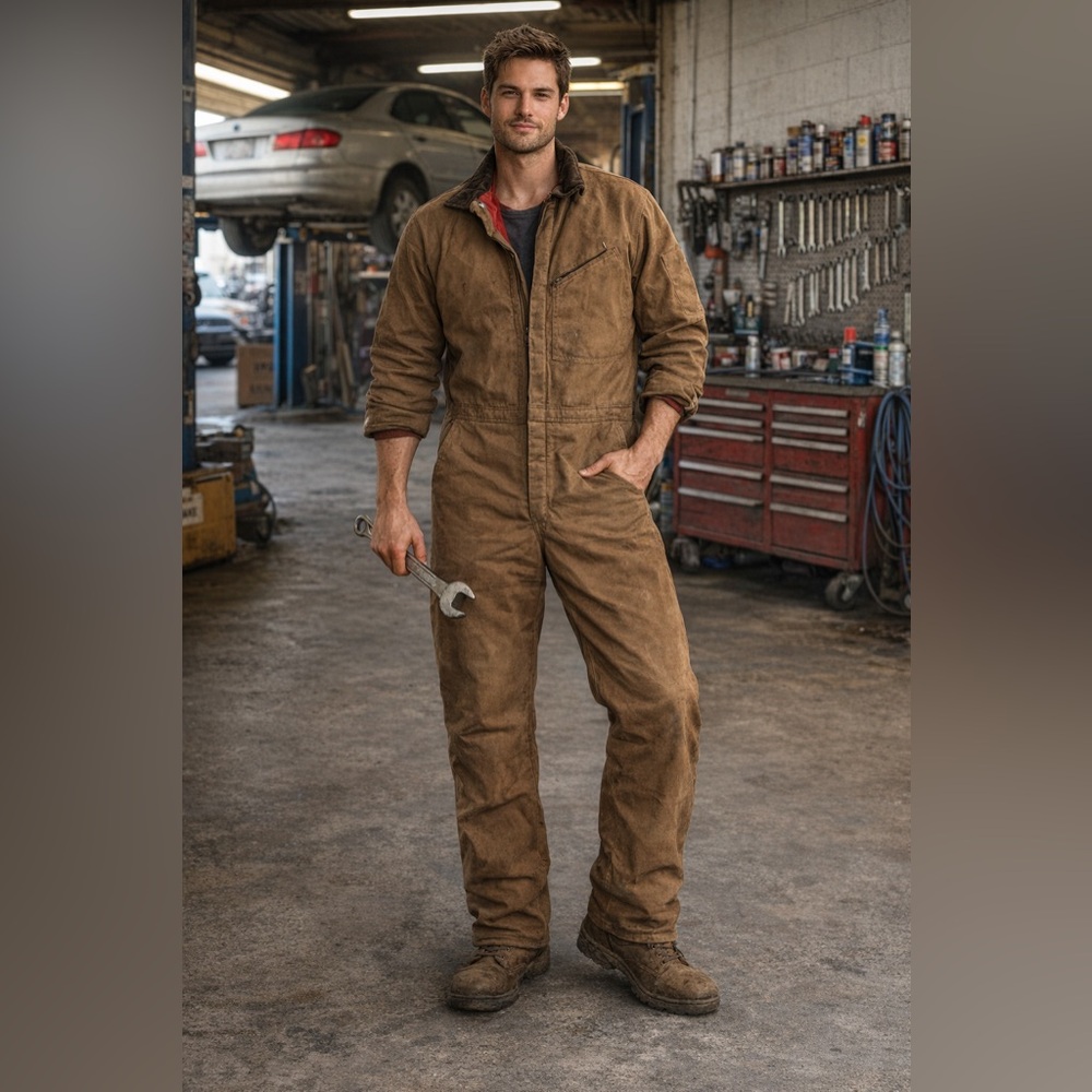 Walls Men's Tan Work Coveralls